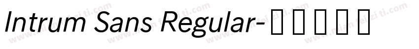 Intrum Sans Regular字体转换